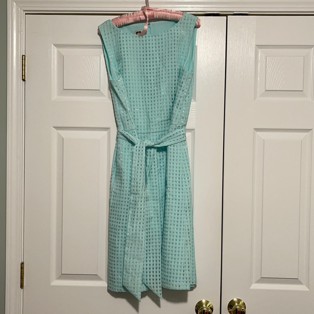 Anne Klein dress barely worn , mint green with slight shimmer to fabric